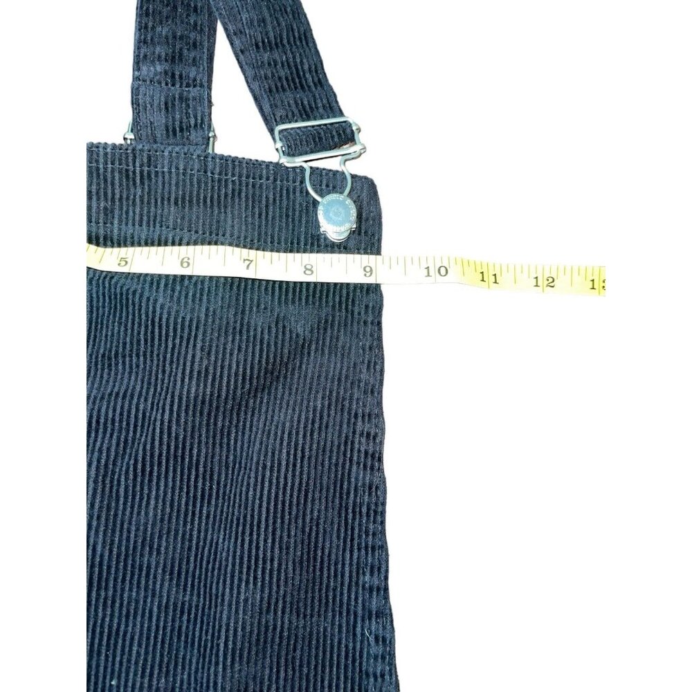 H&M DIVIDED Women's Size 6 Black Corduroy Overall Dress 100% Cotton - Picture 8 of 13